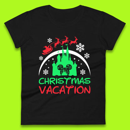 disney castle christmas womens t shirt