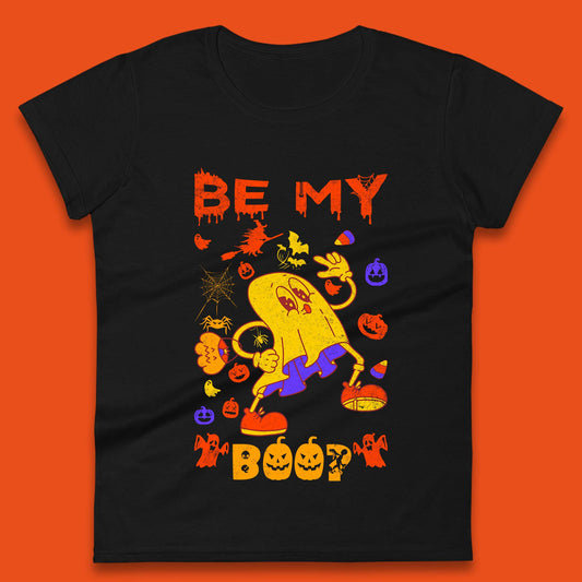 Bee My Boo Happy Halloween Boo Ghost Matching Costume Horror Scary Womens Tee Top