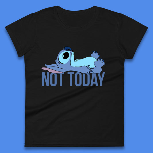 Lazzy Disney Ohana Not Today Laying Ohana Lilo & Stitich Disneyland Cartoon Character Walt Disney Womens Tee Top