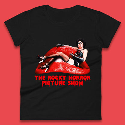 The Rocky Horror Show Halloween Horror Movie Red Lips Womens Tee Top