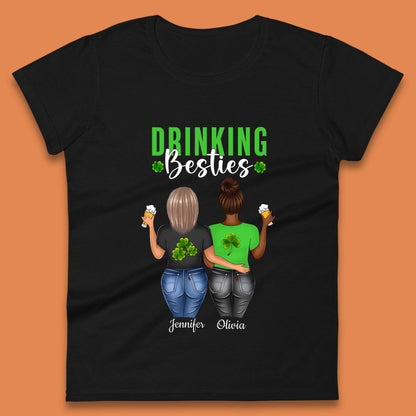 Personalised Drinking Besties Womens T-Shirt