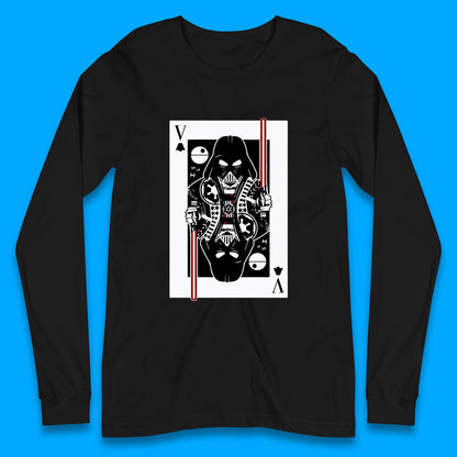 Star Wars Fictional Character Darth Vader Playing Card Vader King Card Sci-fi Action Adventure Movie 46th Anniversary Long Sleeve T Shirt