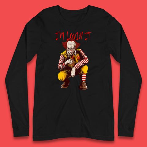I'm Loven It Pennywise Clown Halloween IT Pennywise Clown Horror Movie Fictional Character Long Sleeve T Shirt