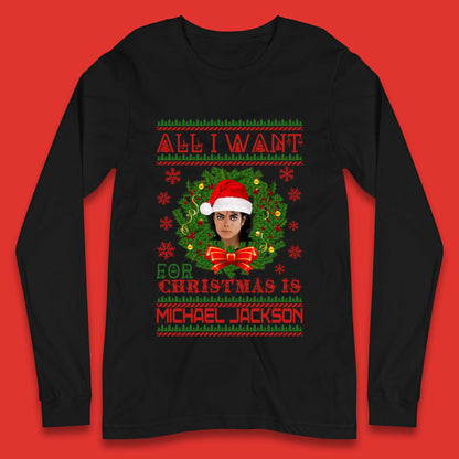 Michael Jackson Christmas Long Sleeve T-Shirt