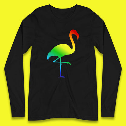 Rainbow Flamingo LGBTQ Gay Rights Pride Parade LGBT Flamingo Lovers Long Sleeve T Shirt