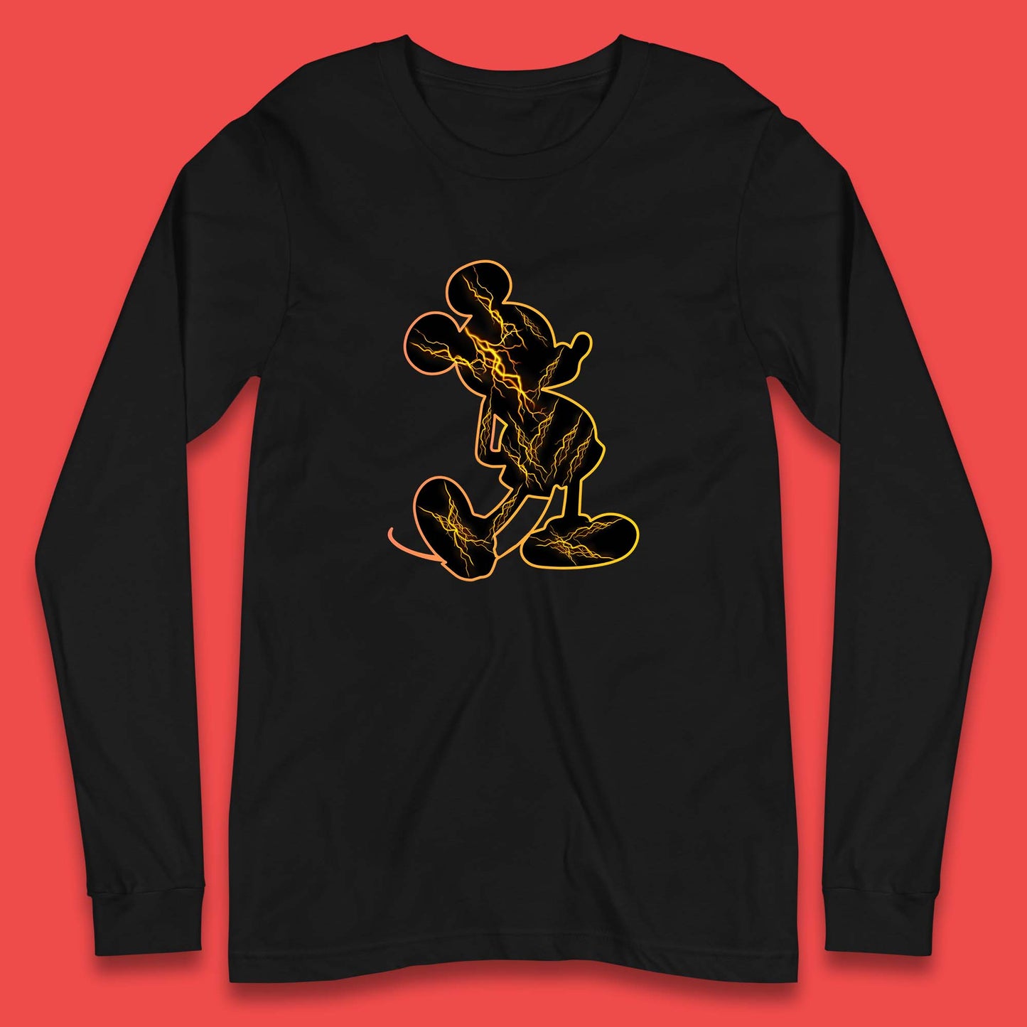 Disney Classic Mickey Mouse Pose Disney Retro Cartoon Character Disneyland Holiday Vacation Long Sleeve T Shirt