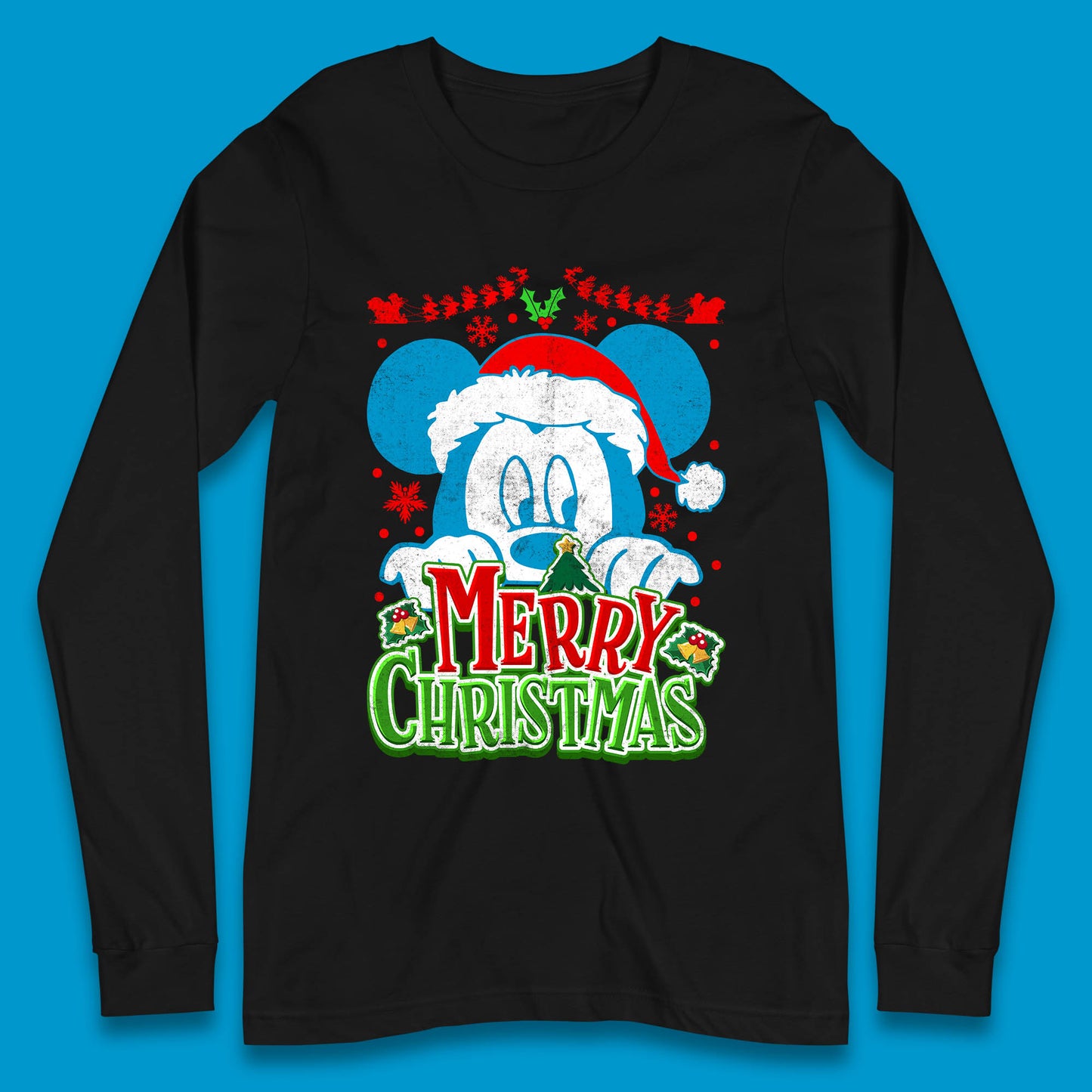 mickey mouse christmas long sleeve t shirt