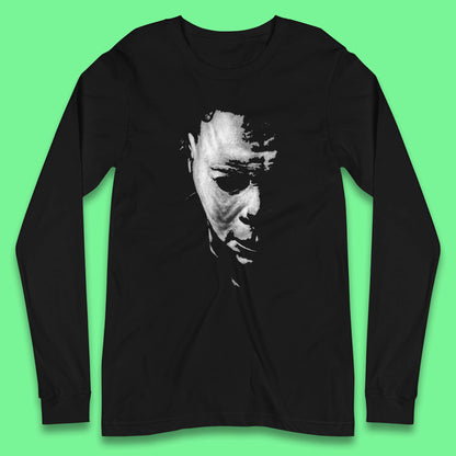 Michael Myers Face Halloween Horror Movie Character Long Sleeve T Shirt