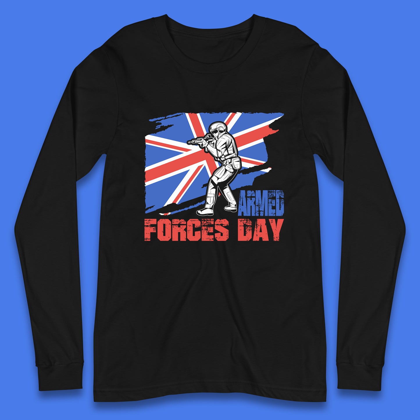 British Armed Forces Day British Veteran Day UK Flag Anzac Day Lest We Forget Long Sleeve T Shirt