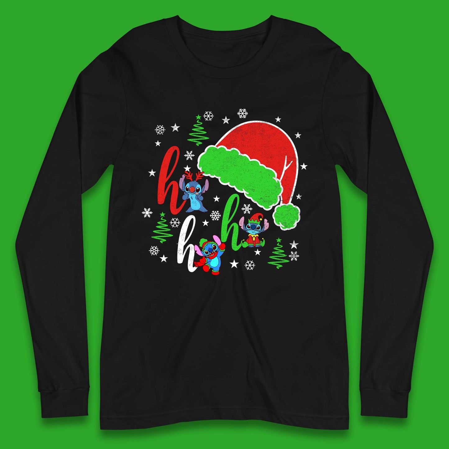 Ho Ho Ho Christmas Stitch Long Sleeve T-Shirt