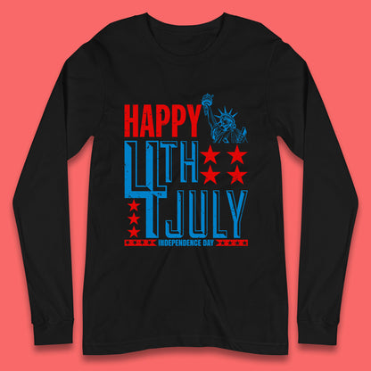 Happy 4th Of July Independence Day Statue Of Liberty Patriotic Celebration Long Sleeve T Shirt