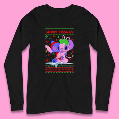 merry kissmas disney stitch and angel t shirt