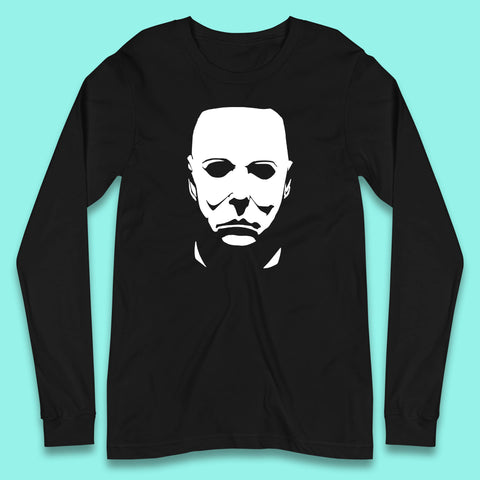 Michael Myers Face Mask Halloween Michael Myers Horror Movie Character Long Sleeve T Shirt