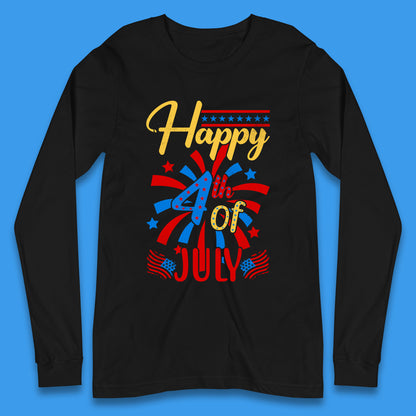 Happy 4th Of July USA Independence Day Celebration Patriotic Long Sleeve T Shirt