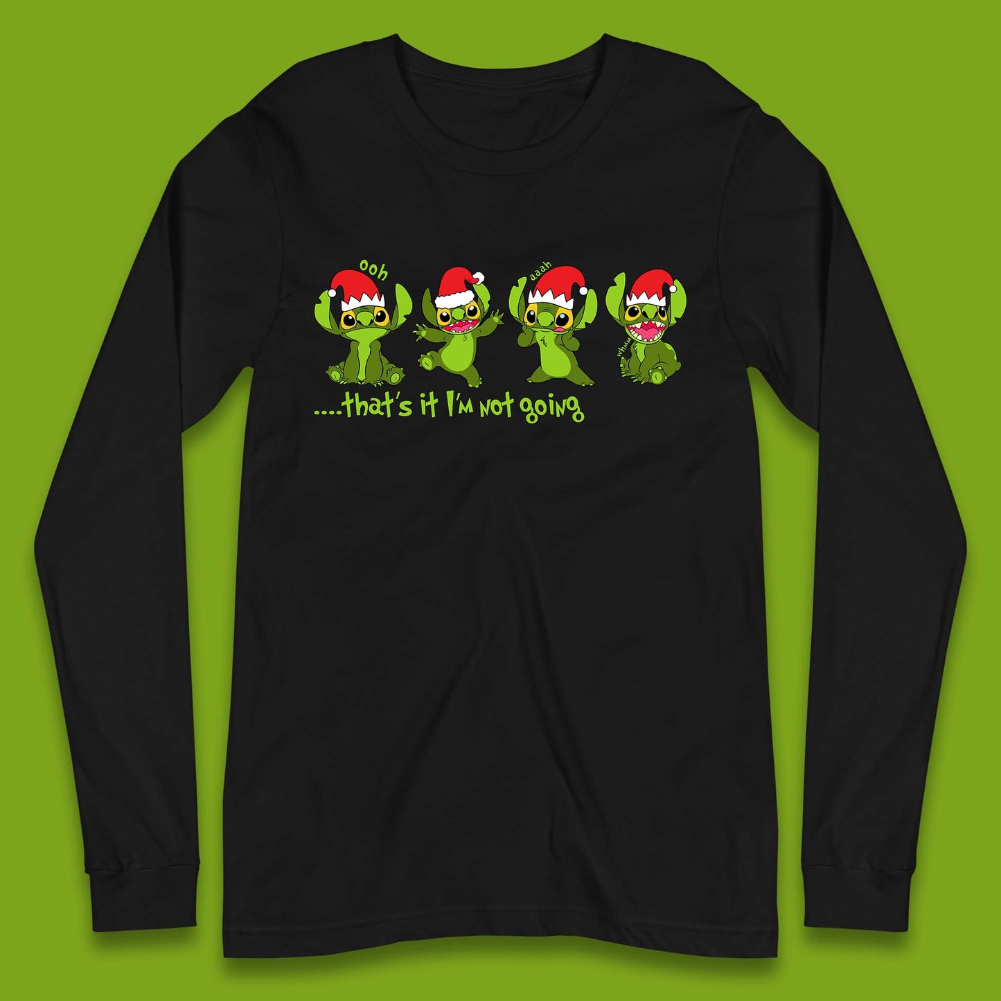 Grinch Stitch Christmas Long Sleeve T-Shirt