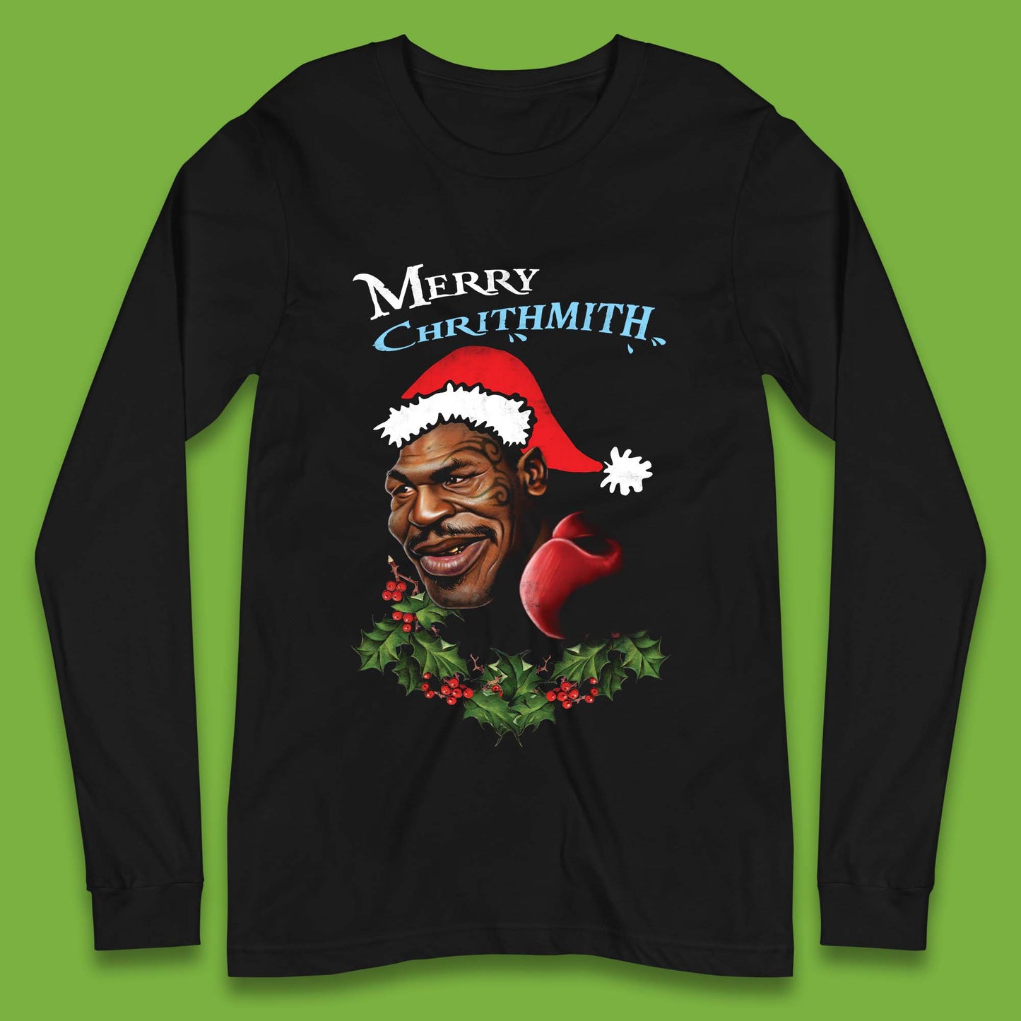 Mike Tyson Merry Chrithmith Long Sleeve T-Shirt