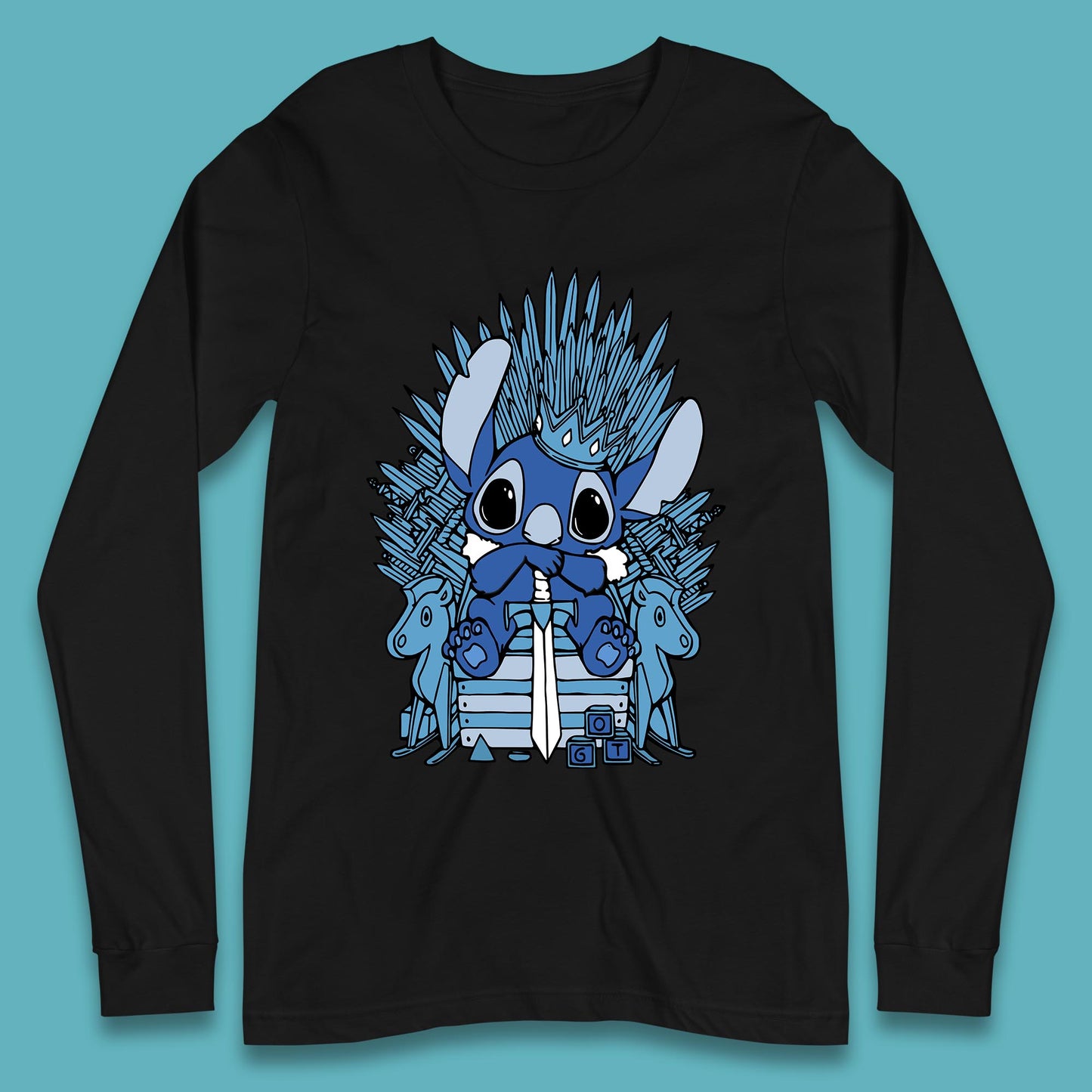 Disney Stitch Game Of Thrones Movie Parody The Throne Lilo And Stitch Long Sleeve T Shirt