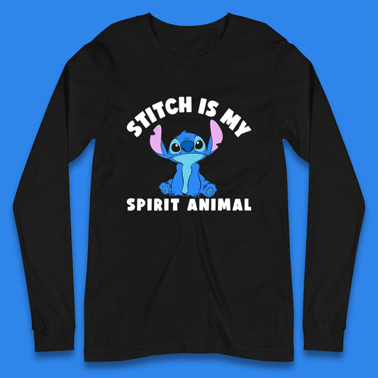 Stitch Is My Spirit Animal Disney Spirit Lilo & Stitch Cartoon Character Ohana Stitch Lover Long Sleeve T Shirt