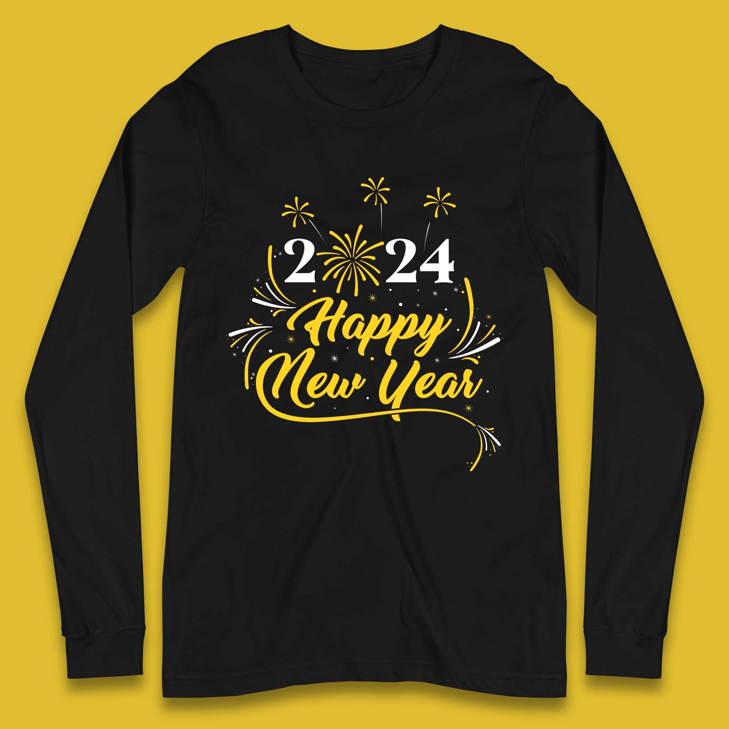 2024 Happy New Year Fireworks Long Sleeve T-Shirt