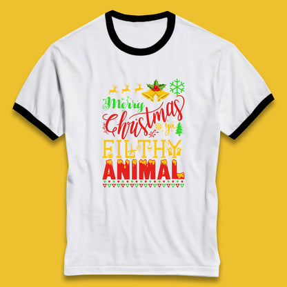 merry christmas ya filthy animal t shirt