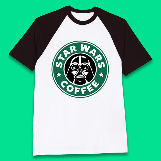 Sci-fi Action Adventure Movie Character Darth Vader Star Wars Coffee Starbucks Coffee Spoof Star Wars 46th Anniversary Baseball T Shirt