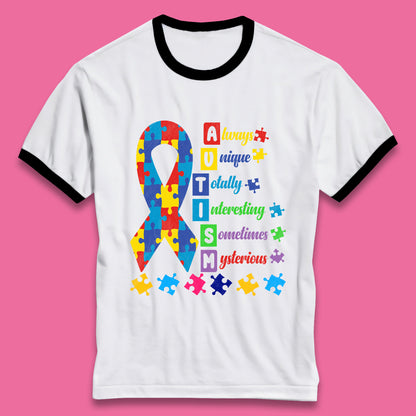 Autism Always Unique Ringer T-Shirt