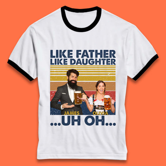 Personalised Like Father Like Daughter Ringer T-Shirt