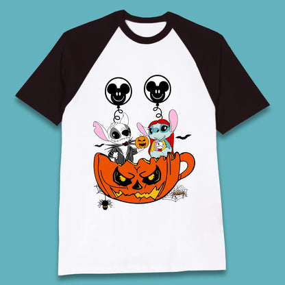 jack and sally baseball t shirt