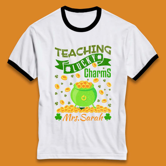 Personalised Teaching Lucky Charm Ringer T-Shirt