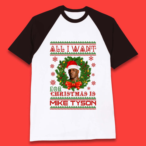 Mike Tyson Christmas Baseball T-Shirt