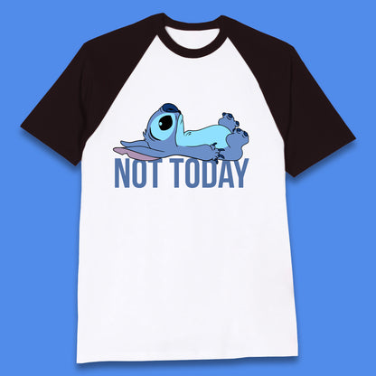 Lazzy Disney Ohana Not Today Laying Ohana Lilo & Stitich Disneyland Cartoon Character Walt Disney Baseball T Shirt