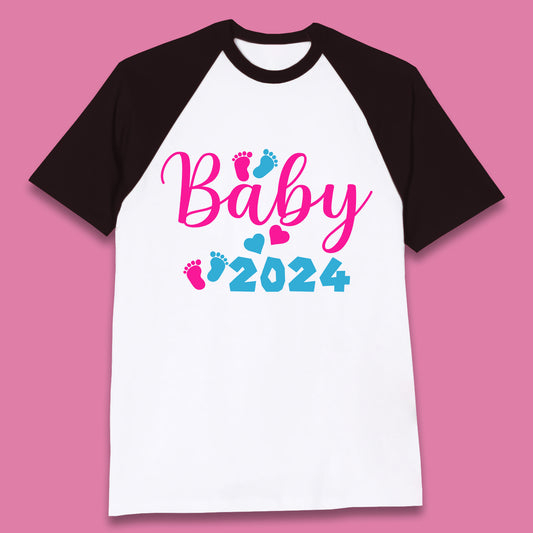 Baby 2024 Pregnancy Announcement Baseball T-Shirt