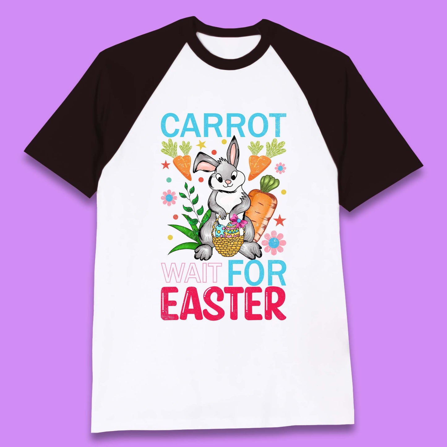 Carrot Wait For Easter Baseball T-Shirt