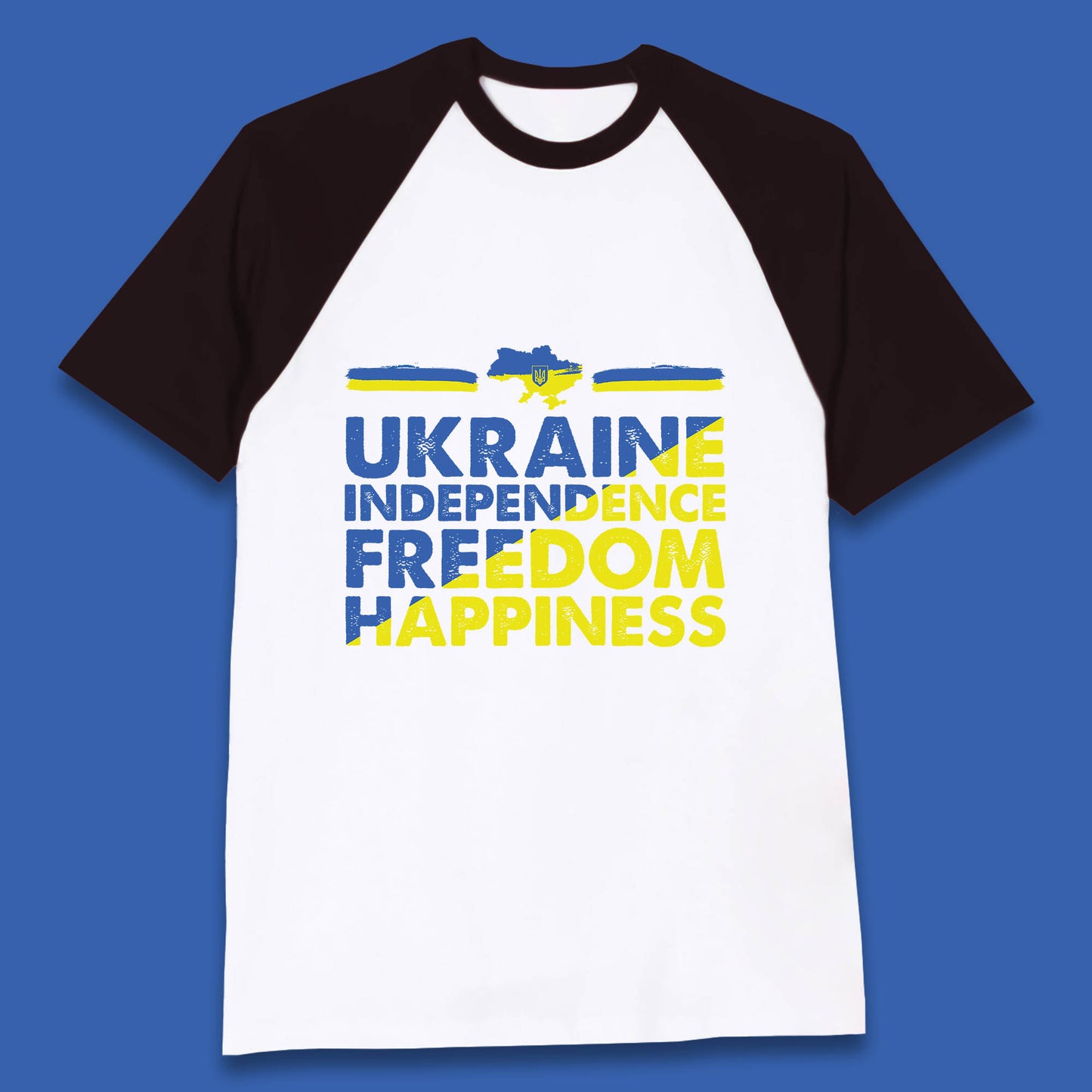 Ukraine Independence Freedom Happiness Proud Ukrainian Patriotic 24 August Independence Day Baseball T Shirt