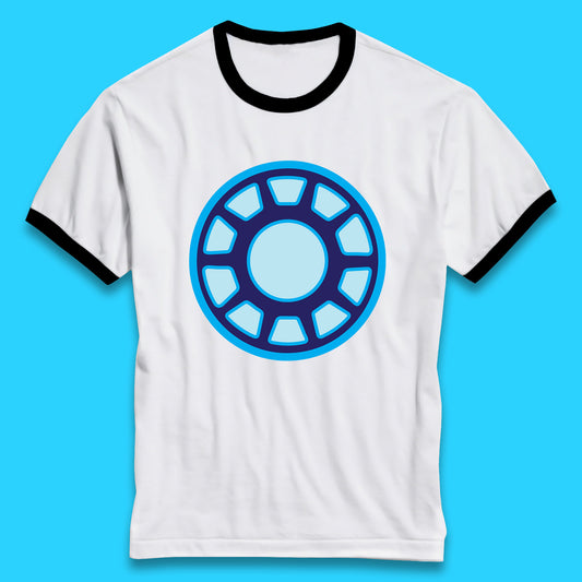 Iron Man Logo Superhero Iron Man ARC Reactor Hook Loop Tactics Morale Tony Stark Avengers Movie Ringer T Shirt