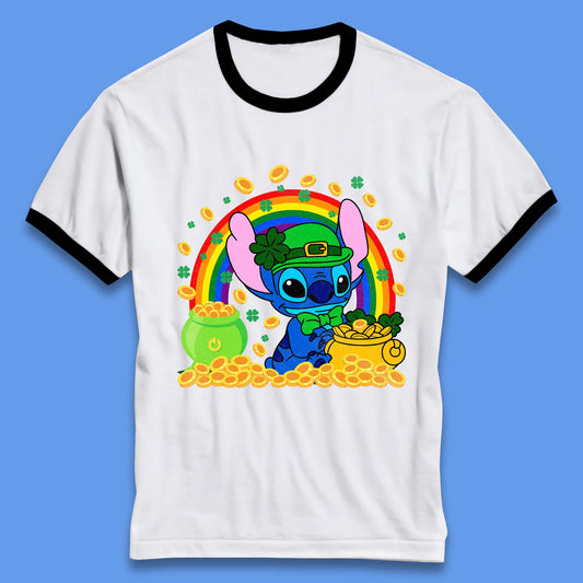 Disney Stitch St Patrick's Day Ringer T-Shirt