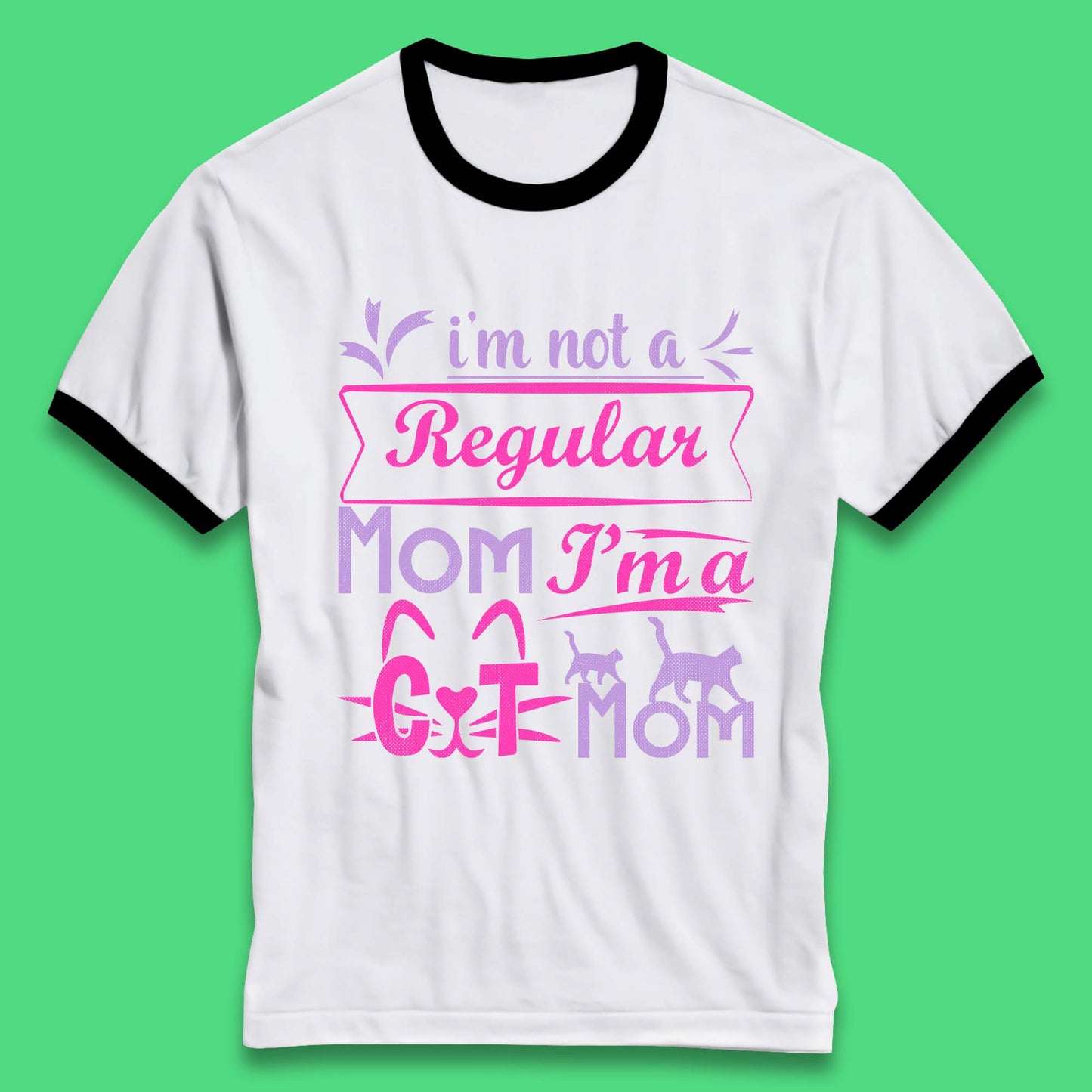 I'm A Cat Mom Ringer T-Shirt