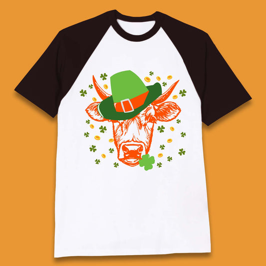 St Patrick's Cow Baseball T-Shirt