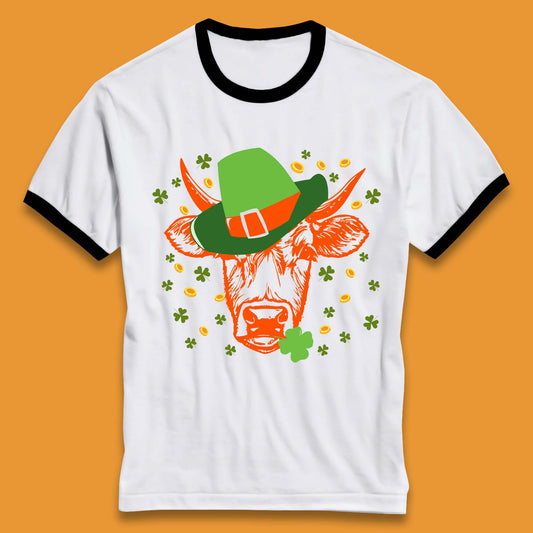 St Patrick's Cow Ringer T-Shirt