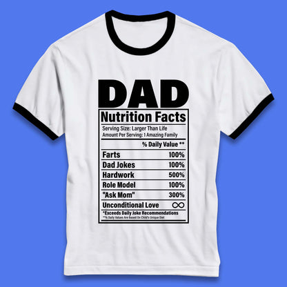 Dad Nutrition Fact Ringer T-Shirt