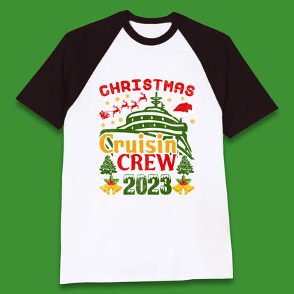 Christmas Cruisin Crew 2023 Xmas Cruise Vacation Cruising Squad Baseball T Shirt