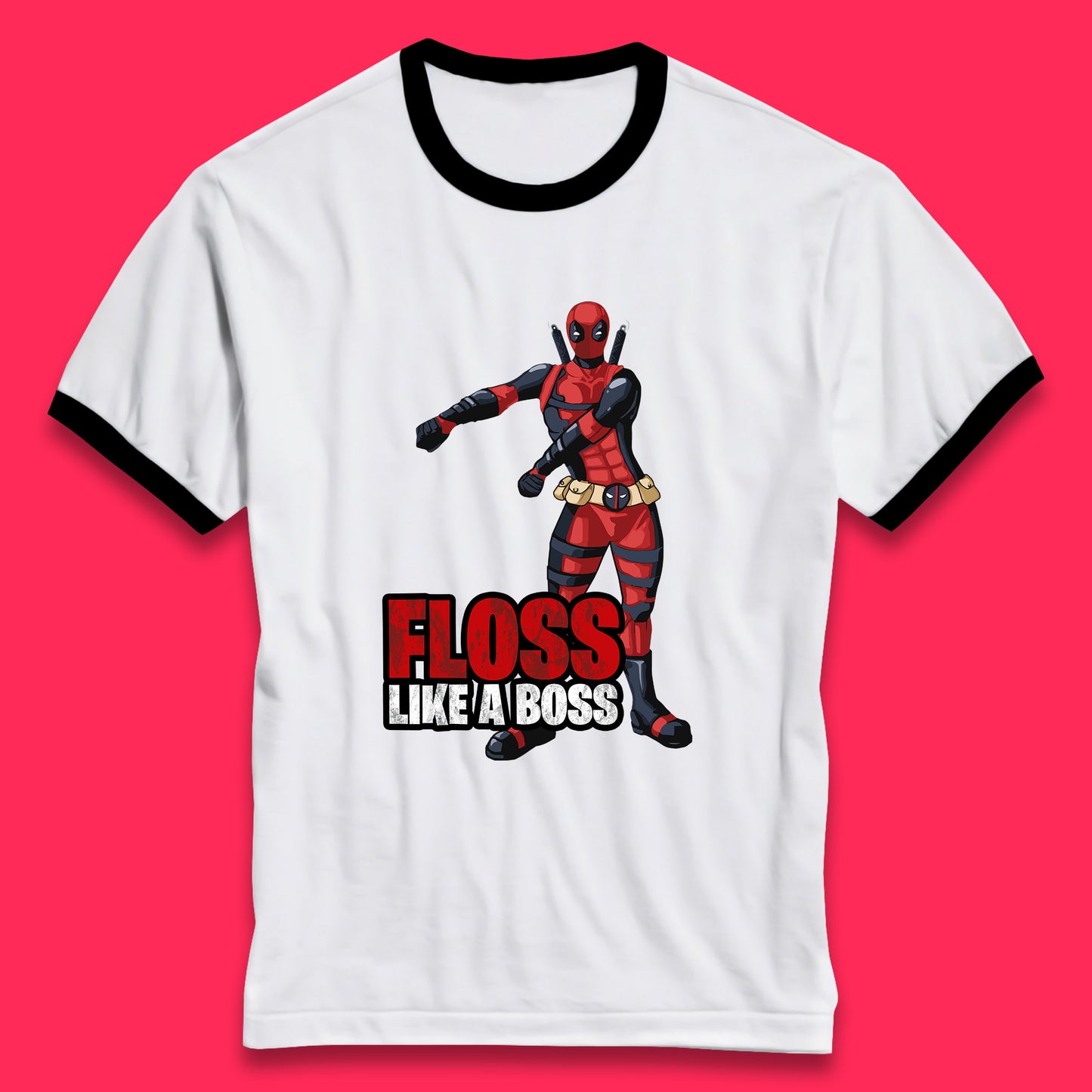 Floss Lika A Boss Deadpool Floss Floss Dance Deadpool Fictional Character Superhero Comic Book Character Floss Dancing Deadpool Marvel Comics Ringer T Shirt