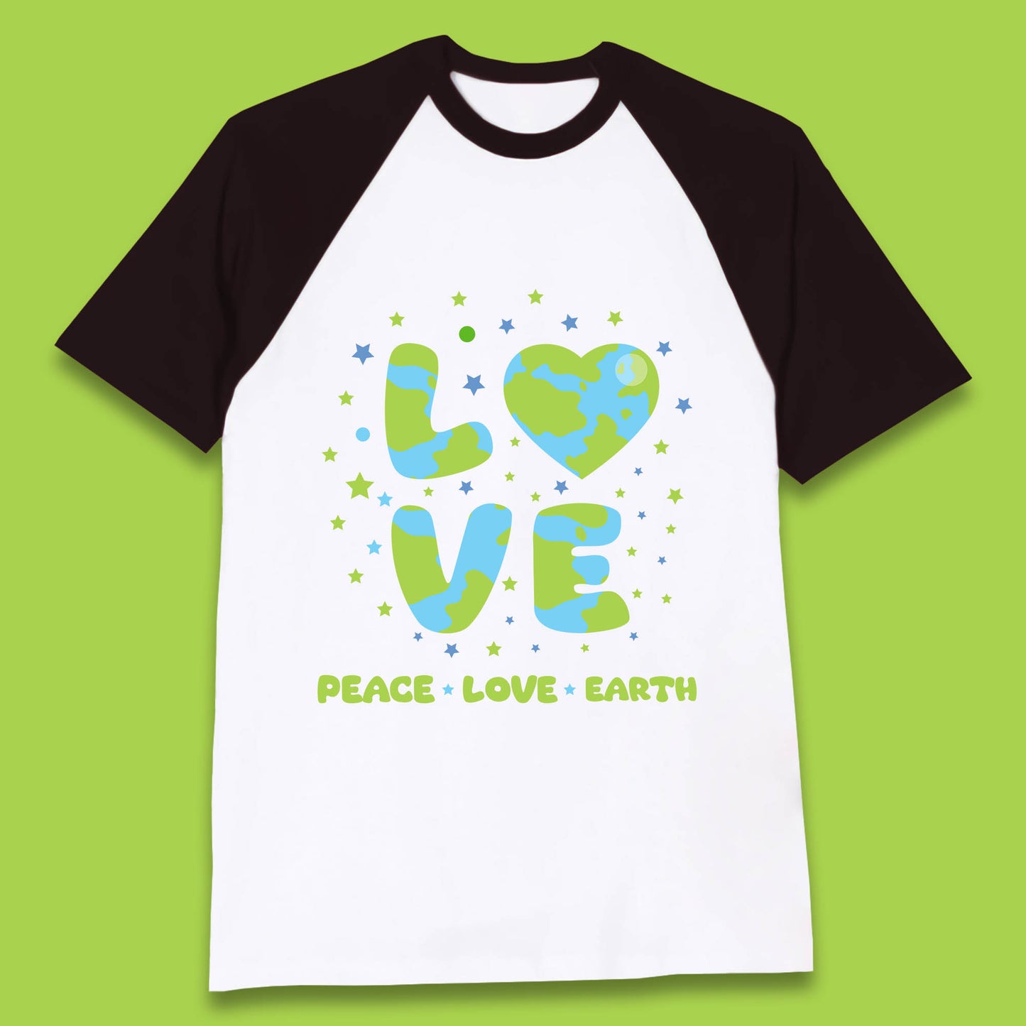 Peace Love Earth Environmental Climate Change Save The Earth Baseball T Shirt