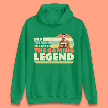 Personalised Dad The Gaming Legend Unisex Hoodie