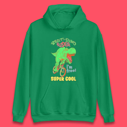 Dinosaur Riding Bicycle Unisex Hoodie