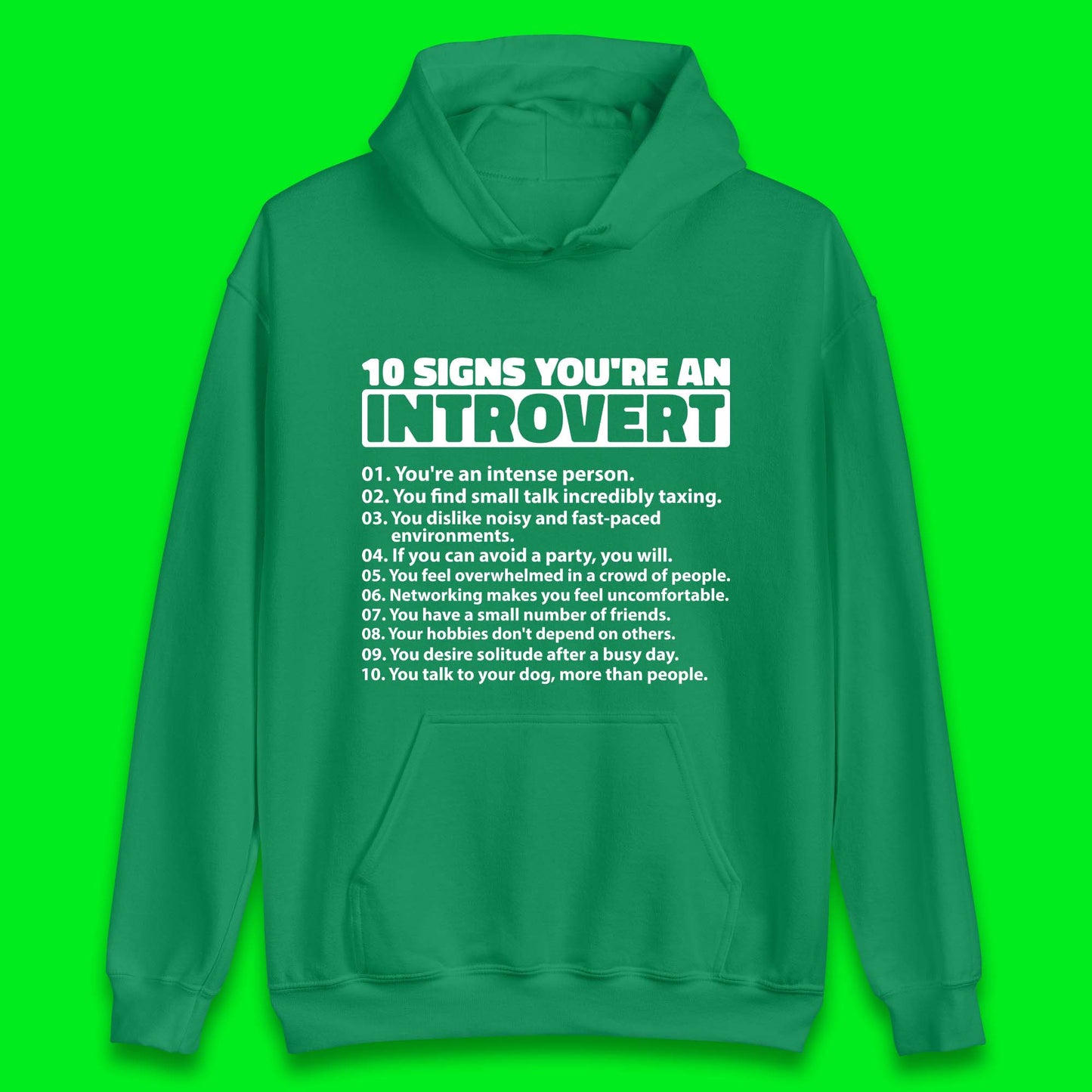 10 Signs You're An Introvert Unisex Hoodie