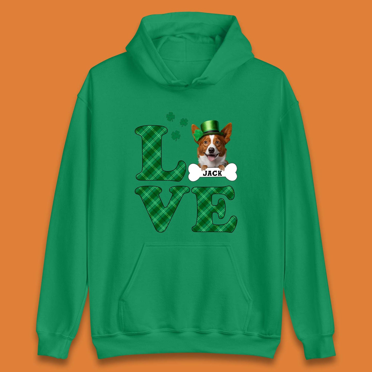 Personalised Love St. Patrick's Dog Unisex Hoodie