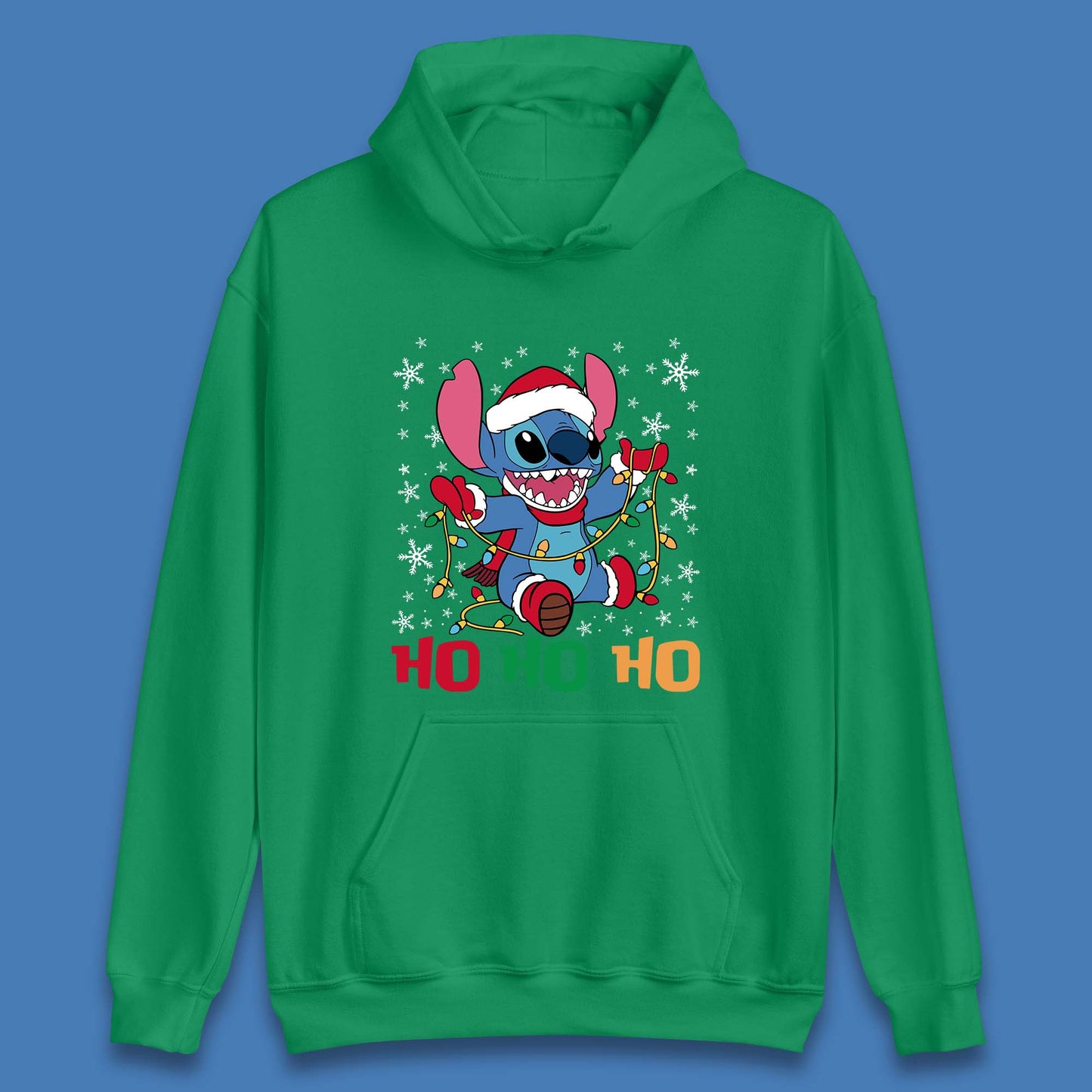 Happy Santa Stitch Christmas Unisex Hoodie