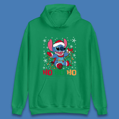 Happy Santa Stitch Christmas Unisex Hoodie