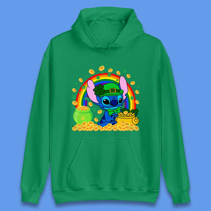 Disney Stitch St Patrick's Day Unisex Hoodie